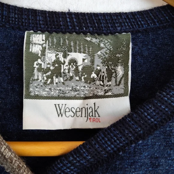 Wesenjak TIROL blue croped boiled wool jacket